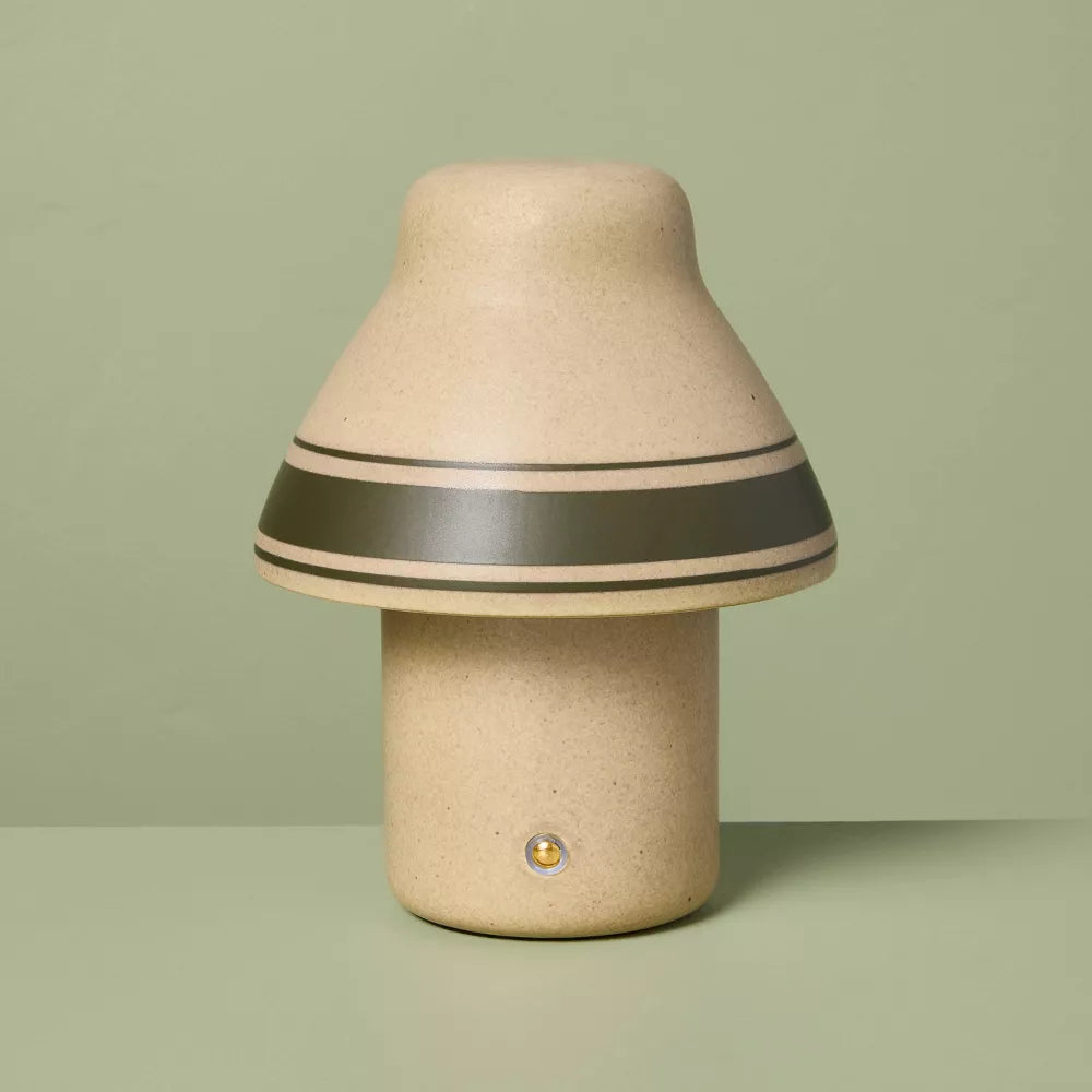 Przenośna mini lampa stołowa dzwonkowata z wbudowanym LED