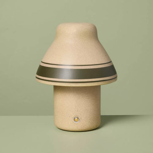 Przenośna mini lampa stołowa dzwonkowata z wbudowanym LED