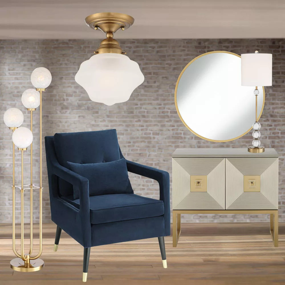 Lampa sufitowa półwpuszczana z matowym szklanym kloszem w stylu klasycznym